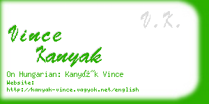 vince kanyak business card